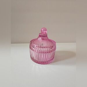 Light Pink Glass Trinket Or Candy Dish
